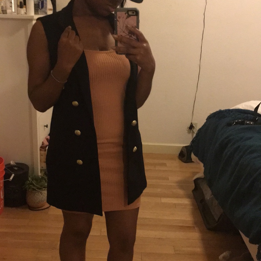Express Long Tuxedo Vest